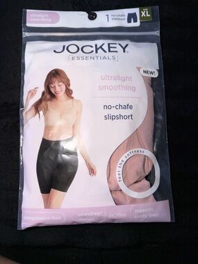Jockey Black Ultralight Smoothing No-Chafe Slipshort